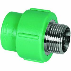 Adaptador 20mmx1/2" Ppr Verde Macho Amanco