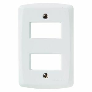 Placa 4"x2" Tramontina Lux2 2 Módulos Branca Horizontal