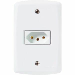 Conjunto Tomada Lux2 1 Módulo 2P+T 10A Branco Tramontina