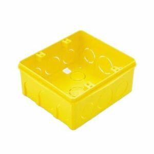 Caixa de Luz de Embutir 4"x4" Amarela Tramontina
