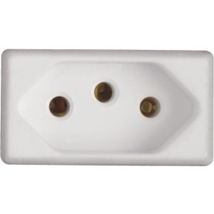 Módulo Tomada 2P+T Tramontina Lux2/Liz/Tablet Branco 10A