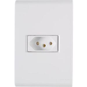 Conjunto Tomada Liz 1 Módulo 2P+T 10A Branco Tramontina
