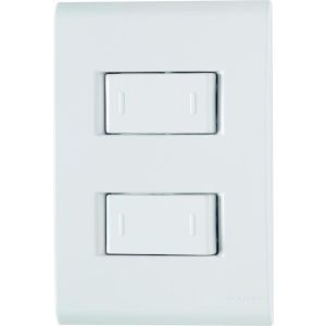 Conjunto Interruptor Liz 2 Módulos Paralelas 10A Branco Tramontina