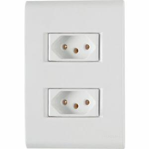 Conjunto Tomada Liz 2 Módulos 2P+T 10A Branco Tramontina