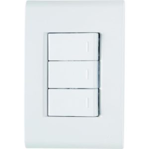 Conjunto Interruptor Liz 3 Módulos 10A Branco Tramontina