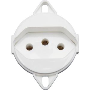 Módulo Tomada para Tampa de Piso 2P+T Tramontina Branco 20A