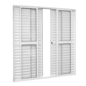 Porta Balcão Alumínio CRV Nobre 2,1x2m 6 Folhas Central Porta Balcão Alumínio CRV Nobre 2,1x2m 6 Folhas Central