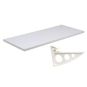 Prateleira Prat-K Concept Reta com Suporte 25x40cm Branca