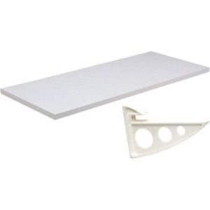 Prateleira Prat-K Concept Reta com Suporte 25x80cm Branca