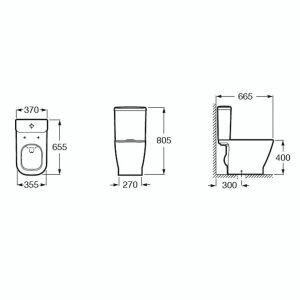 Vaso Sanitário para Caixa Acoplada Branco Roca