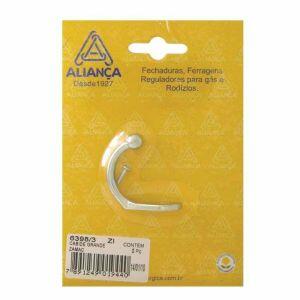 Cabide para Porta Simples Niquelado Aliança