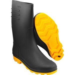 Bota PVC Vonder Cano Médio Nº 43 Preto/Amarelo