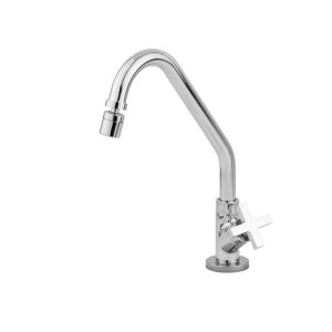 Torneira para Cozinha de Mesa Bica Alta 1/2" 1168 Fluxo Cromado Addra