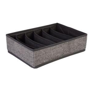 Caixa Organizadora 9X24X34cm com 6 Seções Casa&Ideia