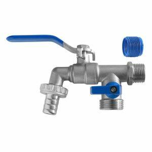Torneira para Jardim Derivação 1/2" e 3/4" Niquelado Blukit