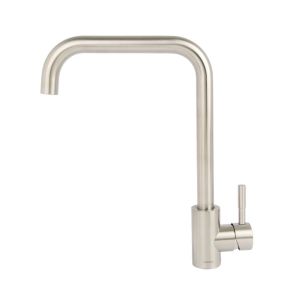 Torneira Misturador Monocomando para Cozinha de Mesa Bica Alta 1/2" Coral Aço Inox Addra