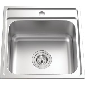 Cuba para Cozinha de Sobrepor com Válvula Inox 42x42cm Addra