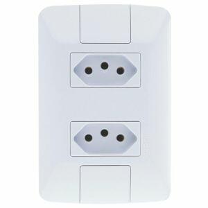 Conjunto Tomada Aria 2 Módulos 2P + T 20A Branco Tramontina