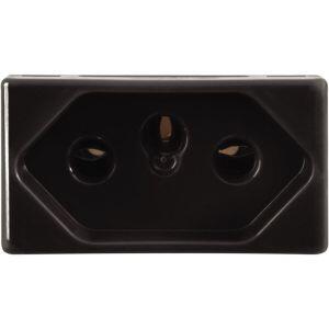 MODULO TOMADA 10A LIZ LUX2 GIZ TABLET  GRAFITE 250V