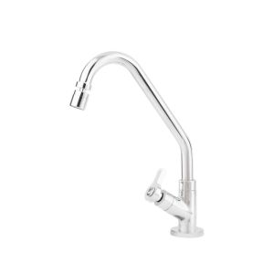 Torneira para Cozinha de Mesa Bica Alta 1/2" Fluxo C55 Cromado Addra