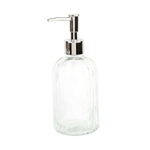 Saboneteira Liquida Vidro 410ml Transparente Casa&ideia