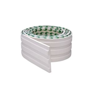 Painel Ripado EVA Autocolante 10cm x 2,5m Curvo Branco Meu Rodapé