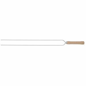 Espeto Duplo para Churrasco 65cm Cromado Mor