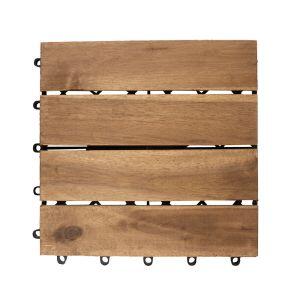 Deck de Madeira Jasmin 4 Ripas Natural Fosco 30x30cm Fascino