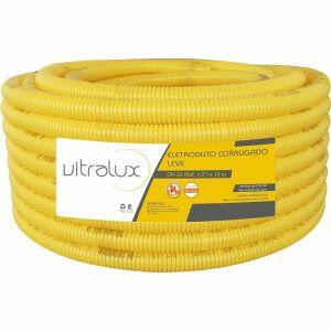 Eletroduto Corrugado 20mm PVC Flex Amarelo 10m Vitralux