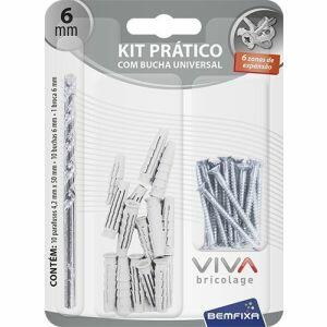 Kit Buchas para Concreto Bemfixa 6mm com Parafuso e Broca 21 Peças 3761