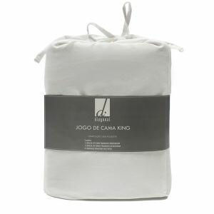 Jogo de Cama King 193x203cm Dreams Branco Retangular Diagonal