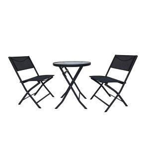 Conjunto Mesa e Cadeiras Jurerê UP Cinza 3 Peças Fascino