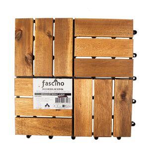 Deck Modular Acácia Madeira Natural 30x30x2,4cm Fascino
