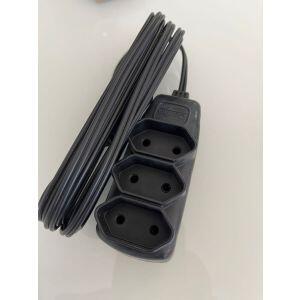 Extensão 10m 10A 2P Preto 2 Tomadas Bivolt Corfio