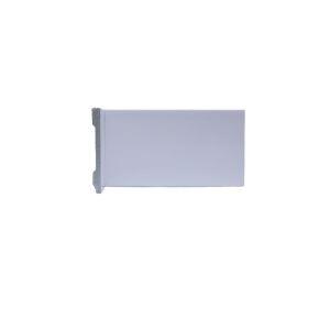 Rodapé Flat Liso Branco 2,40m x 10cm Graddus