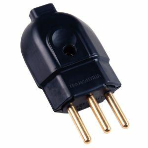 PLUGUE 2P+T 20A MACHO PRETO 250V