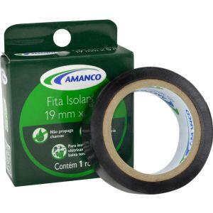 Fita Isolante 19mmx20m Anti-chama Preto Amanco