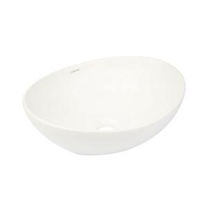 Cuba para Banheiro de Apoio Louça Oval Branca 40,5x33cm Artistic Addra