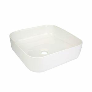 Cuba para Banheiro de Apoio Louça Quadrada Branca 39x14cm Viena Addra