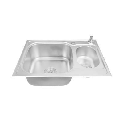 Cuba para Cozinha de Sobrepor/Embutir Dupla com Acess&oacute;rios A&ccedil;o Inox 69x50 Addra