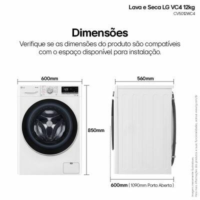 Lava&seca 12kg Cv5012wc4 Branco Lg