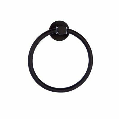 Porta Toalha Argola Dresden Preto Addra