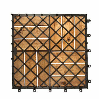 Deck Modular Acácia Madeira Natural 30x30x2,4cm Fascino