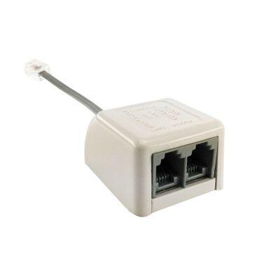 Filtro de Linha Modem e Telefone 2 Saídas ADSL 2 Branco Force Line