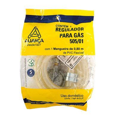 Regulador de Gás Aliança com Manga 505/01 1kg/h 80cm Regulador de Gás Aliança com Manga 505/01 1kg/h 80cm