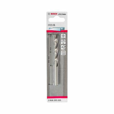 Broca Aço Rápido HSS-G DIN 338 para Metais 6,5mm Bosch