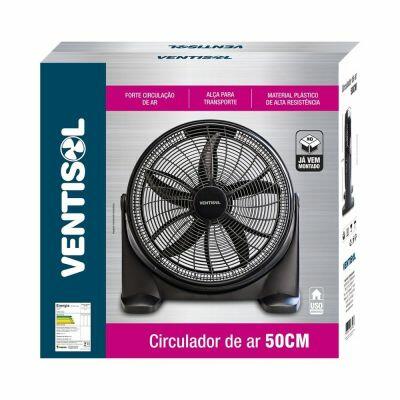 Circulador de Ar 50cm 130W Premium Preto Ventisol