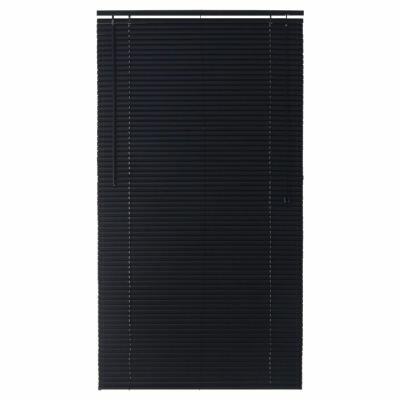 Persiana Horizontal PVC Block 25mm 1,60L X 1,60A Preta