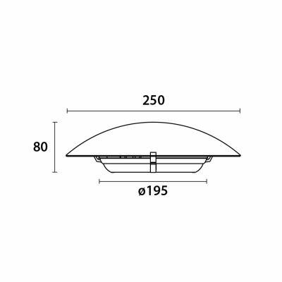 Plafon Básico Redondo 1 Lâmpada E27 25cm Blumenau