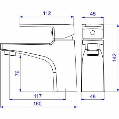 Torneira Misturador Monocomando para Banheiro de Mesa Bica Baixa 1/2" Level Cromado Deca